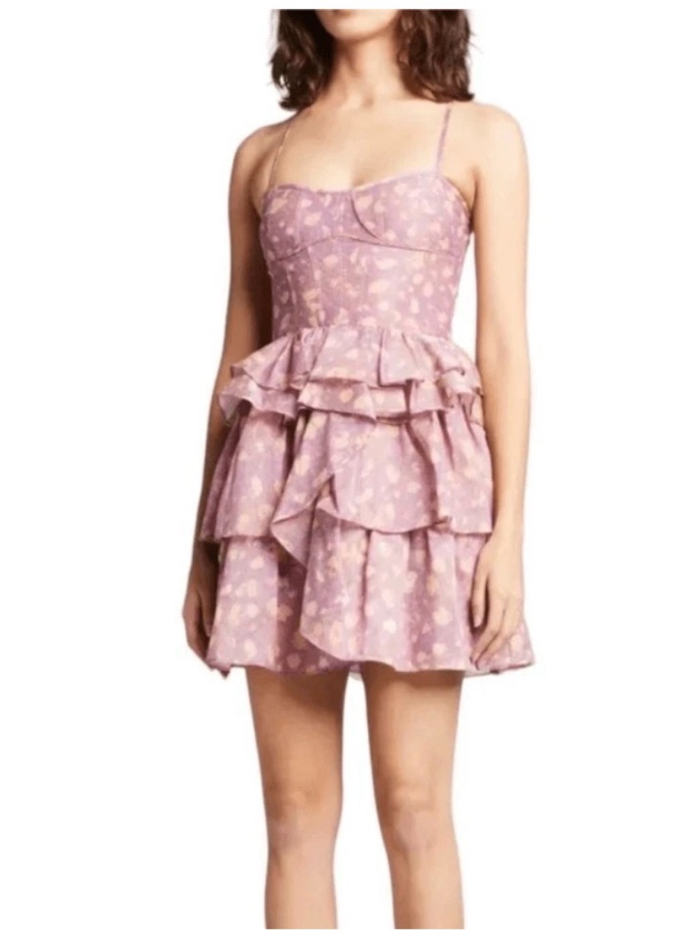 Ulla Johnson Pink Silk Celina Tiered Mini Dress| Size 8
